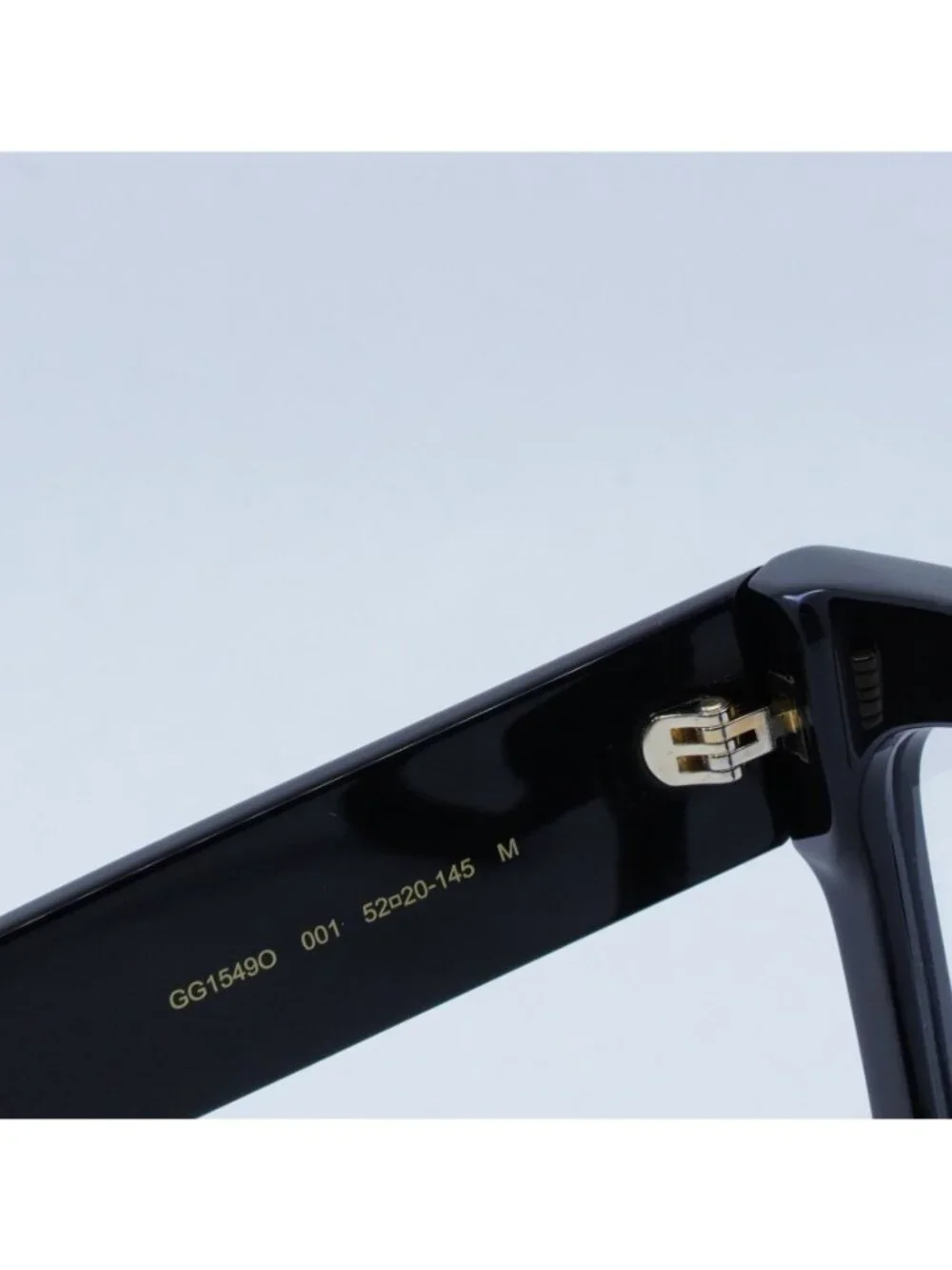 Gucci GG1549O 001 Eyeglasses Black 52mm Square Frame